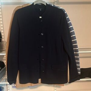 Talbots Black Textured Knit Top